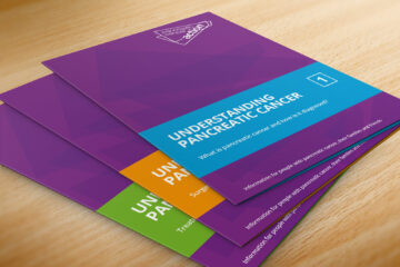 A photo of the Patient Information Booklets from Pancreatic Cancer Action