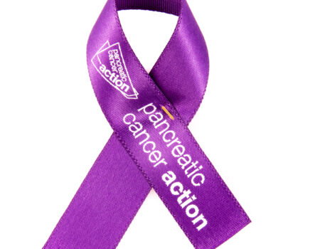 Pancreatic Cancer Acton ribbon pin