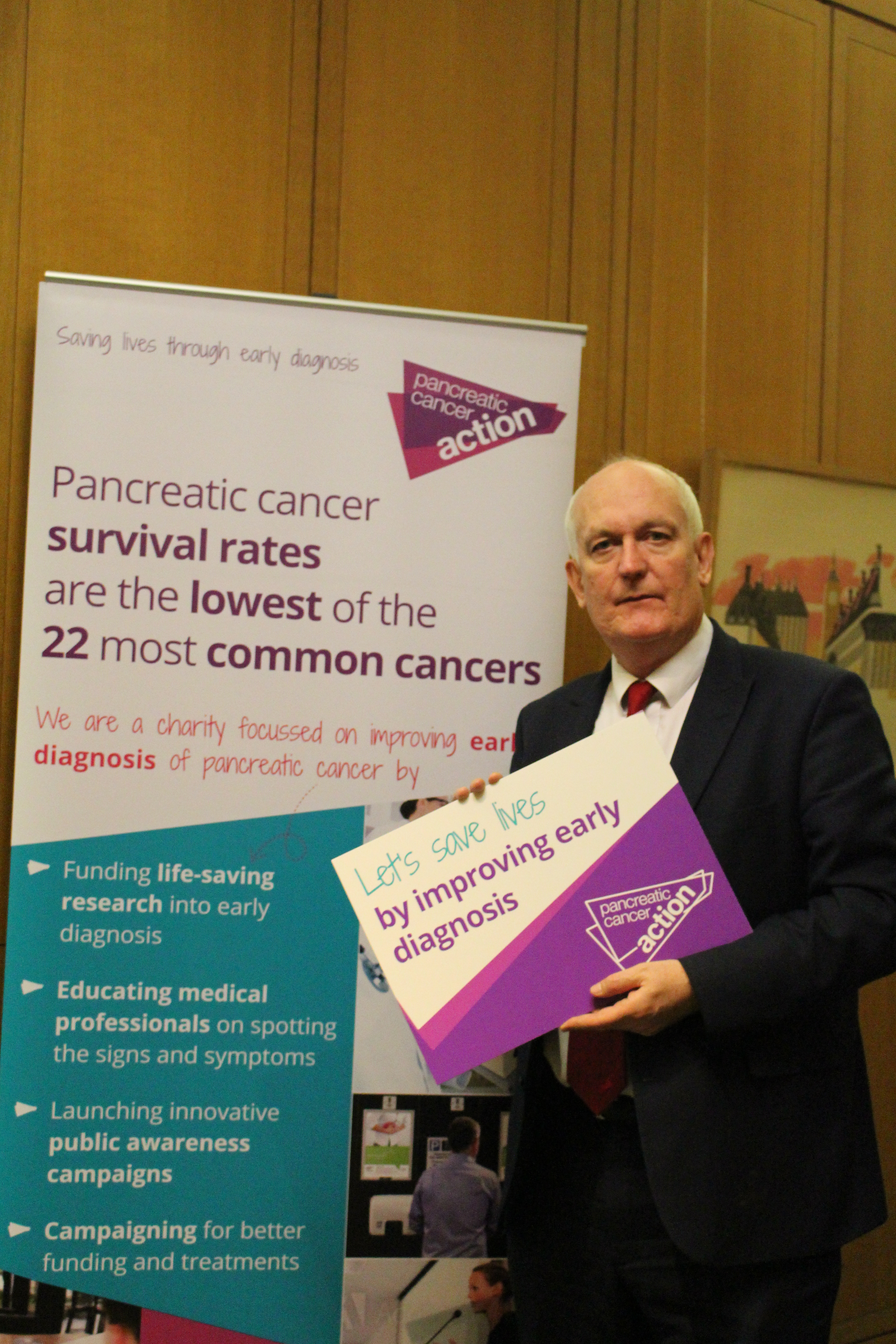 Chris Ruane MP at Pancreatic Cancer Action's parliamentary drop-in session