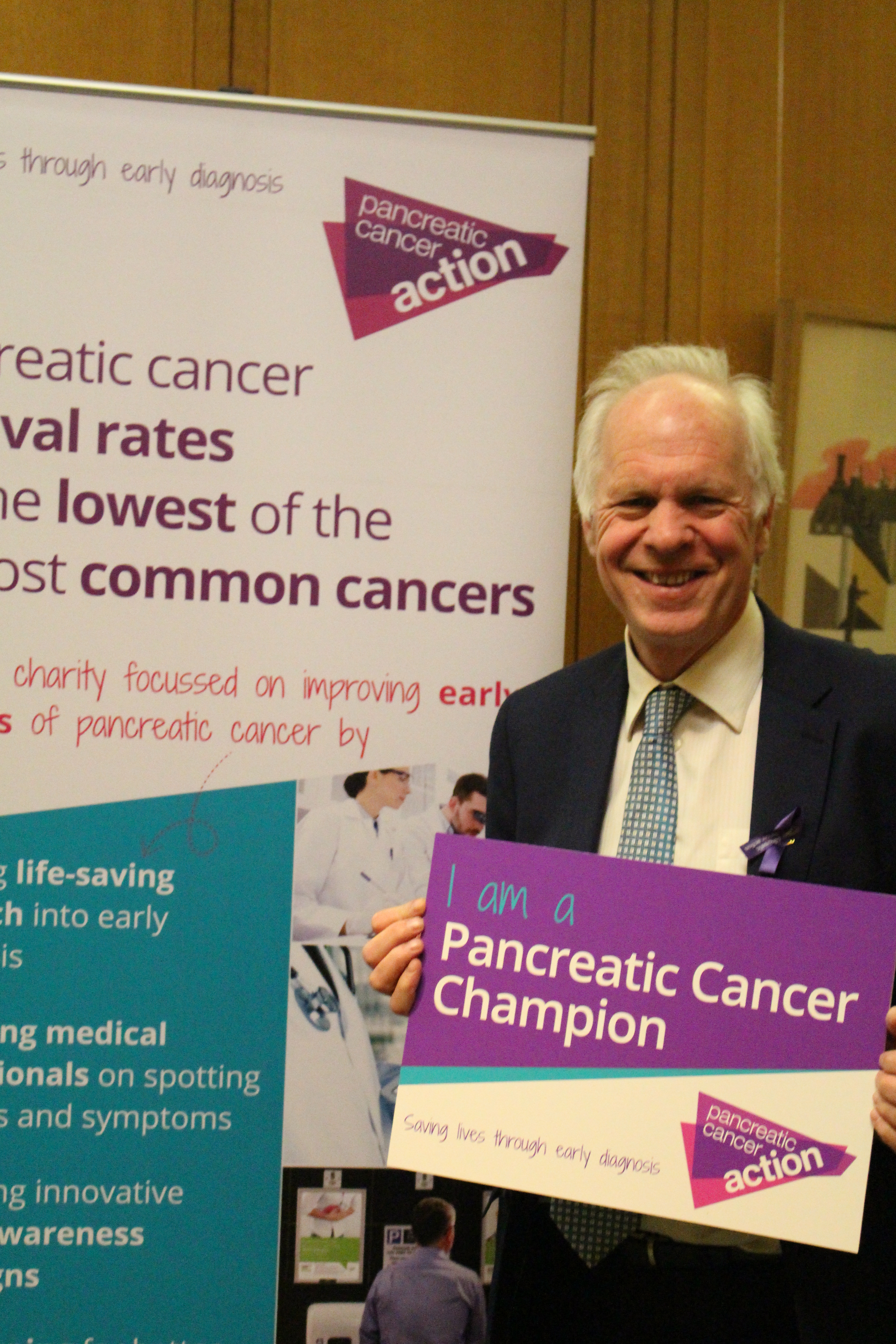 Nic Dakin MP at Pancreatic Cancer Action's parliamentary drop-in session, which he hosted.