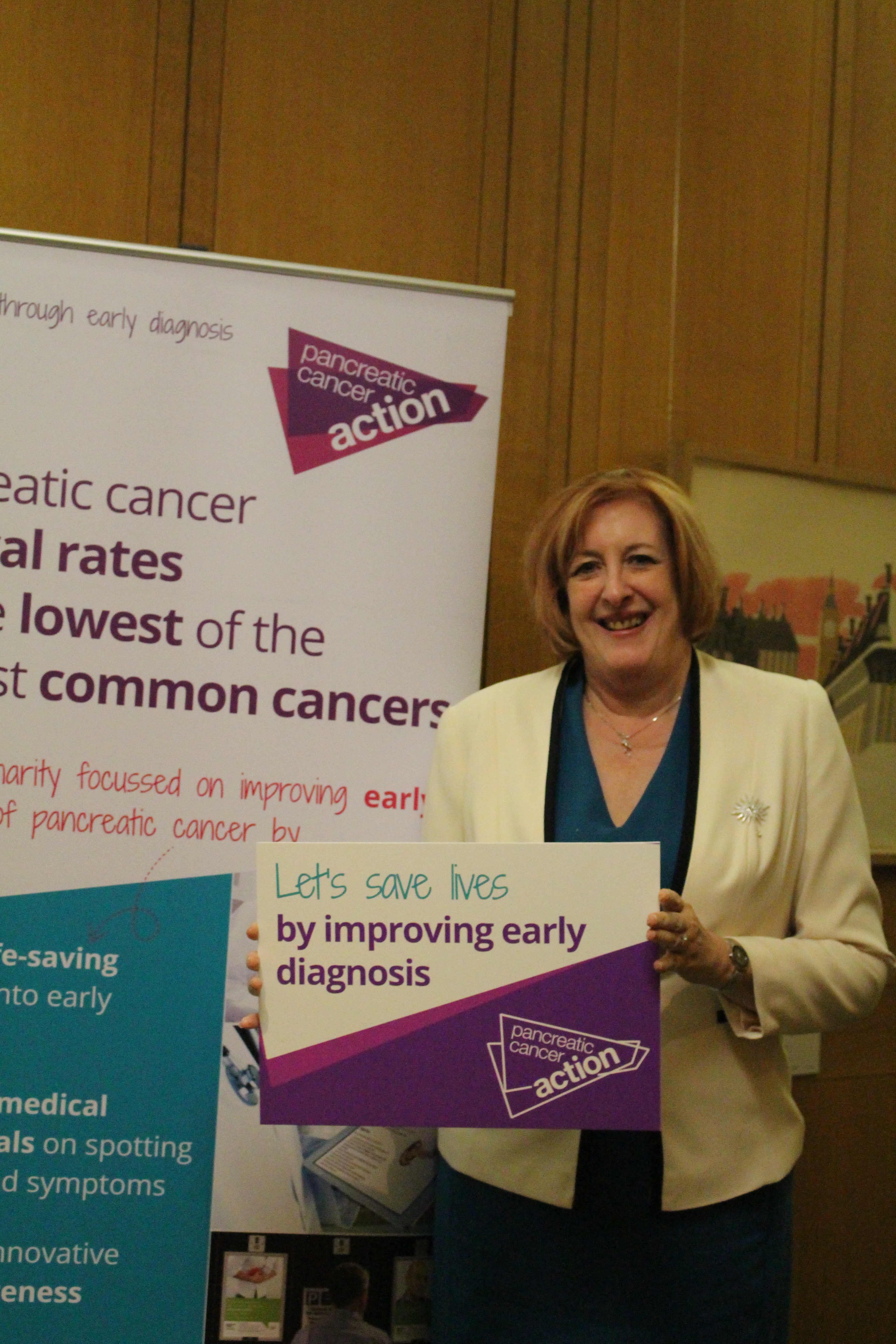 Yvonne Fovargue MP at Pancreatic Cancer Action's parliamentary drop-in session
