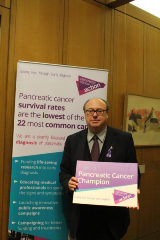 Grahame Morris MP at Pancreatic Cancer Action's parliamentary drop-in session
