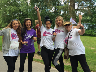 A photo of supporters taking part in Striding for Survival to raise money for Pancreatic Cancer Action