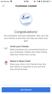 A screenshot of how to Facebook fundraise for mobile step 6.