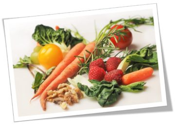 An image of mixed fruit and vegetables to show the importance of nutrition and physical activity