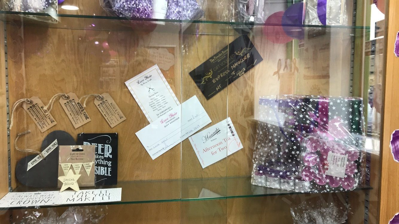 Raffle prizes for Pancreatic Cancer Action's Turn it Purple campaign