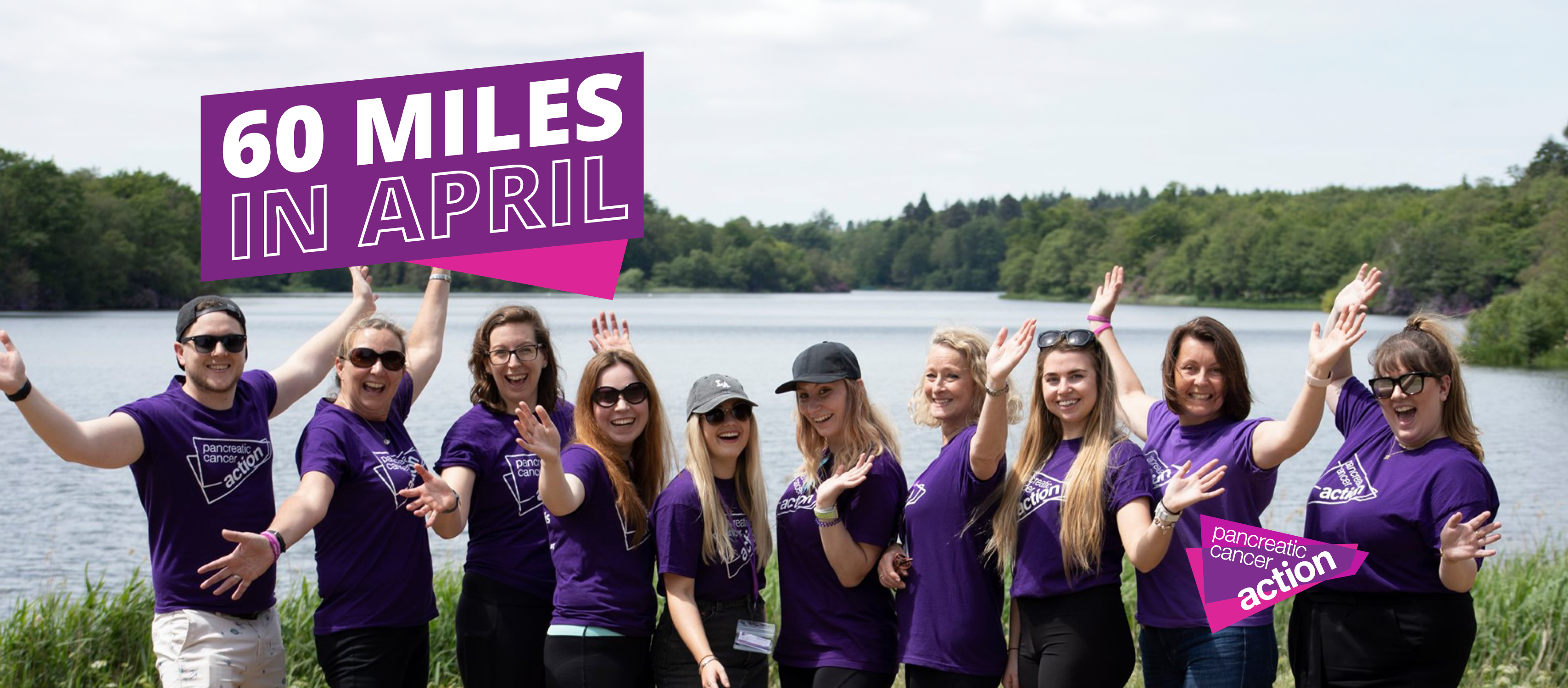 60 Miles in April - fundraise for pancreatic cancer action