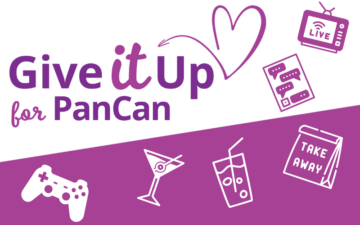 Give it up for PanCan logo - fundraise for pancreatic cancer action