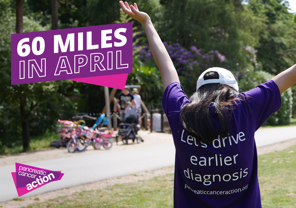 60 miles in april fundraise for pancreatic cancer action
